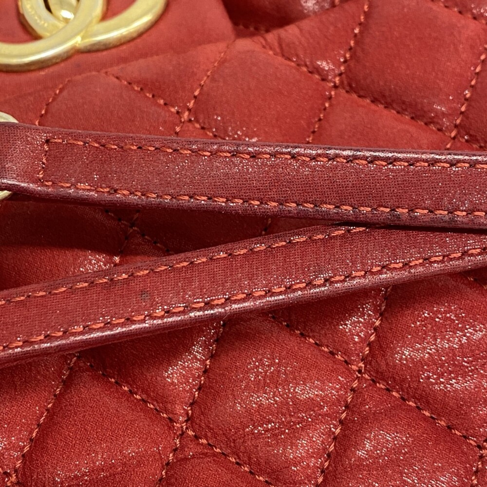 CHANEL Red Leather Shoulder Bag - Picture 9 of 13